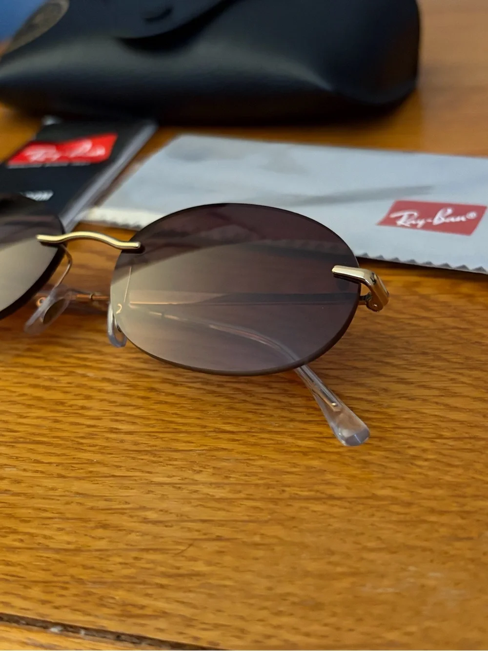 Ray-Ban Unisex RB3767 Oval Sunglasses in Brown Gradient